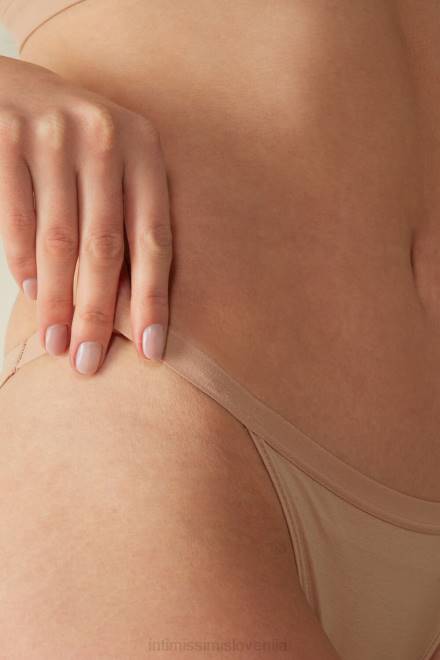 Intimissimi ženske 044-nežno bež spodnje perilo 2R8X1110 hlačke iz naravnega bombaža s stranskimi naramnicami