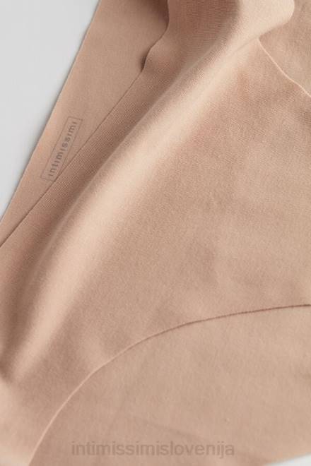 Intimissimi ženske 044-nežno bež spodnje perilo 2R8X1182 bombažne hlačke iz neobdelanega kroja