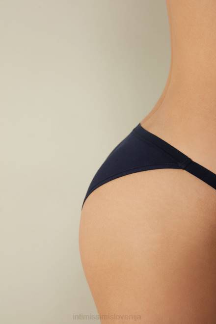 Intimissimi ženske 1467-intenzivno modra spodnje perilo 2R8X1109 hlačke iz naravnega bombaža s stranskimi naramnicami