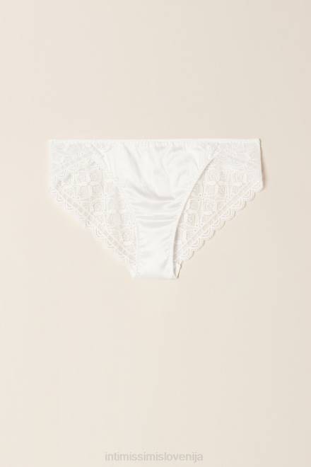 Intimissimi ženske 2127-prašno bela spodnje perilo 2R8X1128 svilene in čipkaste hlačke