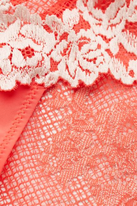 Intimissimi ženske 216j-ognjeno škrlat/slonokoščena spodnje perilo 2R8X953 lepe spodnje hlače z rožicami