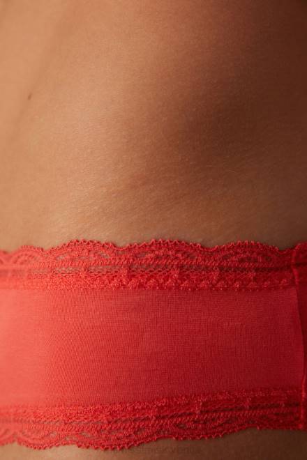 Intimissimi ženske 219j-plamen škrlat spodnje perilo 2R8X992 bombažne in čipkaste hlačke
