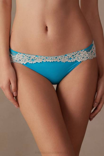 Intimissimi ženske 233j-digitalno turkizna/slonokoščena spodnje perilo 2R8X965 lepe spodnje hlače z rožicami