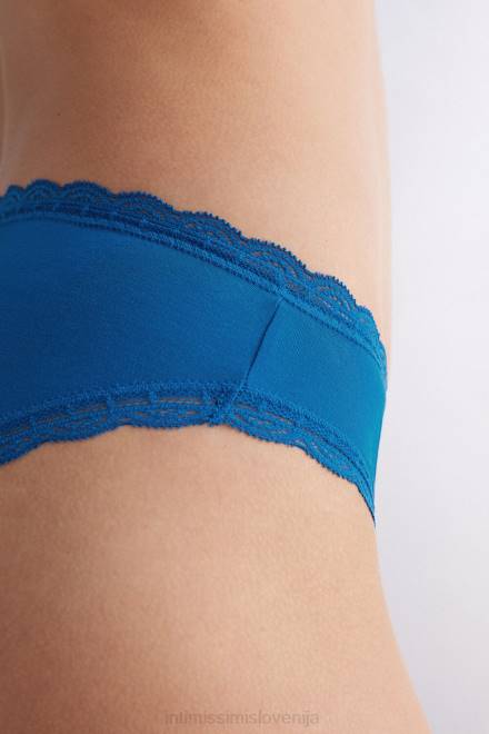 Intimissimi ženske 328j-mornarsko modra spodnje perilo 2R8X916 bombažne in čipkaste hlačke