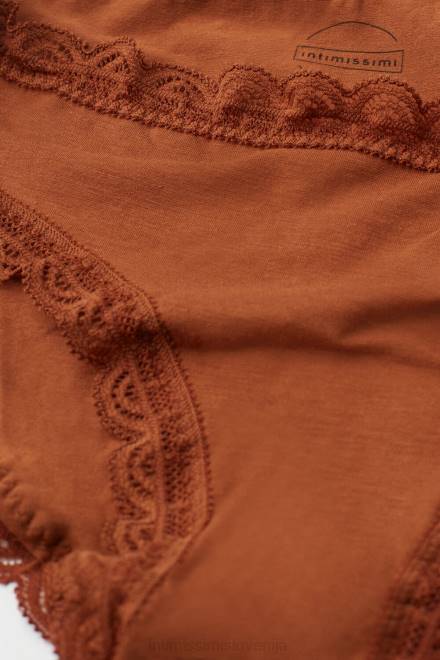 Intimissimi ženske 332j-svetli cimet spodnje perilo 2R8X912 bombažne in čipkaste hlačke