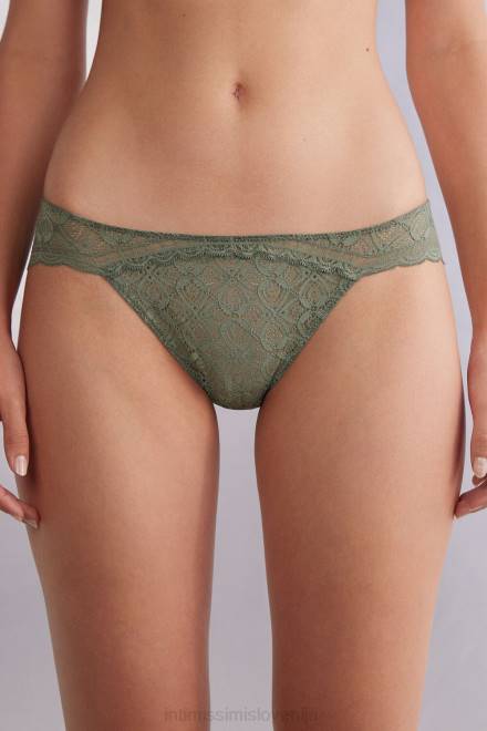 Intimissimi ženske 344j-žalvija zelena spodnje perilo 2R8X871 nizke čipkaste hlačke