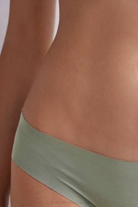 Intimissimi ženske 344j-žalvija zelena spodnje perilo 2R8X907 bombažne hlačke iz neobdelanega kroja