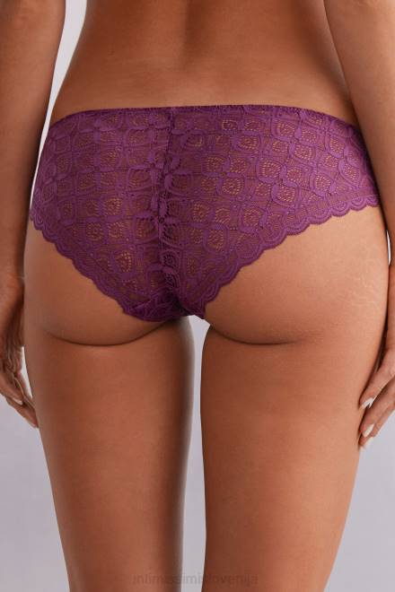 Intimissimi ženske 345j-vijolično vino spodnje perilo 2R8X867 nizke čipkaste hlačke
