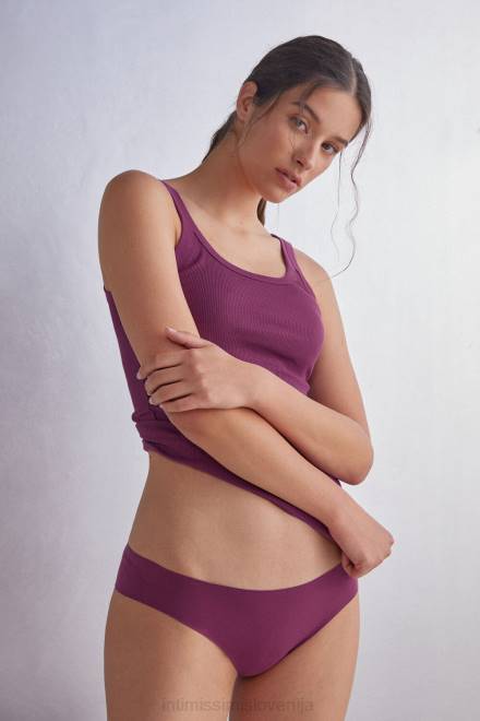 Intimissimi ženske 345j-vijolično vino spodnje perilo 2R8X903 bombažne hlačke iz neobdelanega kroja