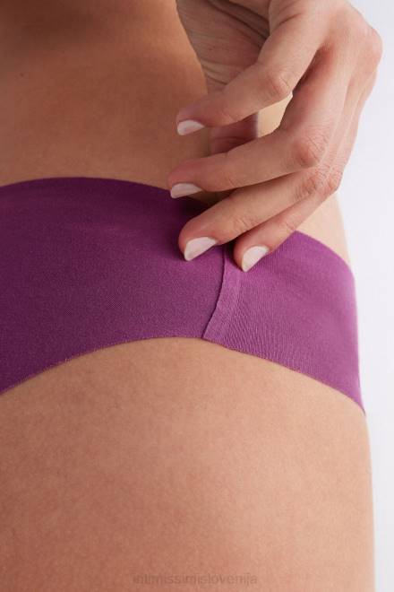 Intimissimi ženske 345j-vijolično vino spodnje perilo 2R8X903 bombažne hlačke iz neobdelanega kroja