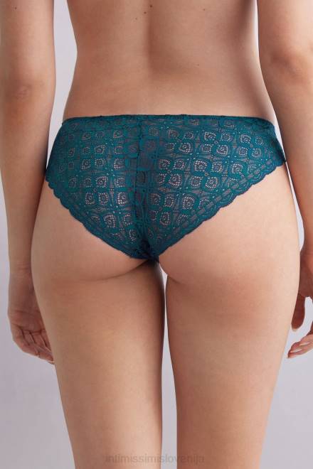 Intimissimi ženske 346j-teal modra spodnje perilo 2R8X863 nizke čipkaste hlačke
