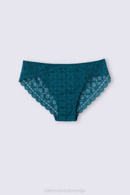 Intimissimi ženske 346j-teal modra spodnje perilo 2R8X863 nizke čipkaste hlačke