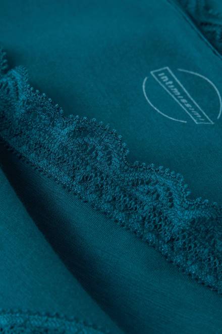 Intimissimi ženske 346j-teal modra spodnje perilo 2R8X900 bombažne in čipkaste hlačke