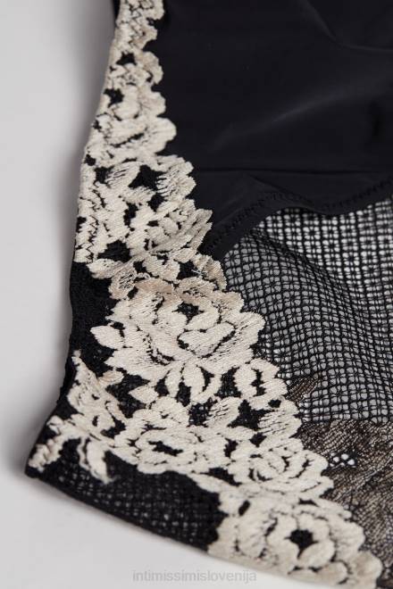 Intimissimi ženske 9887-črna/slonokoščena spodnje perilo 2R8X1152 lepe spodnje hlače z rožicami