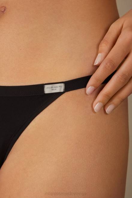 Intimissimi ženske 019-črna spodnje perilo 2R8X1021 bombažne tangice s stranskimi naramnicami