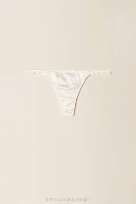 Intimissimi ženske 2127-prašno bela spodnje perilo 2R8X1129 svilene in čipkaste vrvice