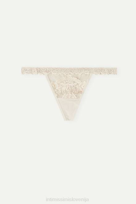 Intimissimi ženske 2280-roza svila spodnje perilo 2R8X1017 tangice z lepimi cvetlicami s stranskimi naramnicami