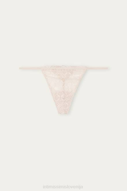 Intimissimi ženske 2280-roza svila spodnje perilo 2R8X1071 čipkaste tangice s stranskimi naramnicami