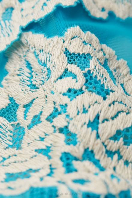 Intimissimi ženske 233j-digitalno turkizna/slonokoščena spodnje perilo 2R8X967 tangice z lepimi cvetlicami s stranskimi naramnicami