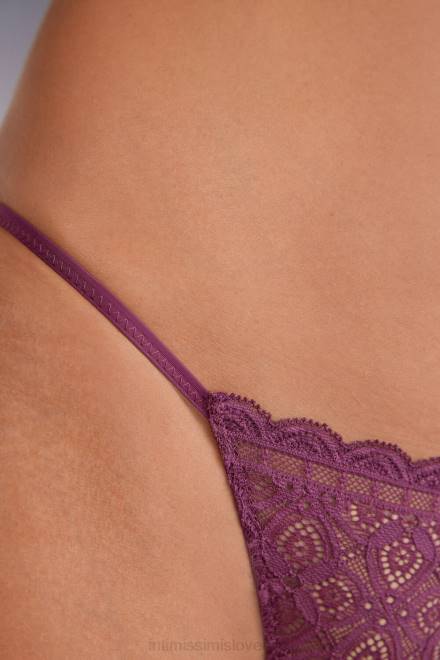 Intimissimi ženske 345j-vijolično vino spodnje perilo 2R8X905 čipkaste tangice s stranskimi naramnicami