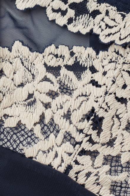 Intimissimi ženske 347i-globoko modra/vanilija spodnje perilo 2R8X944 tangice z lepimi cvetlicami s stranskimi naramnicami