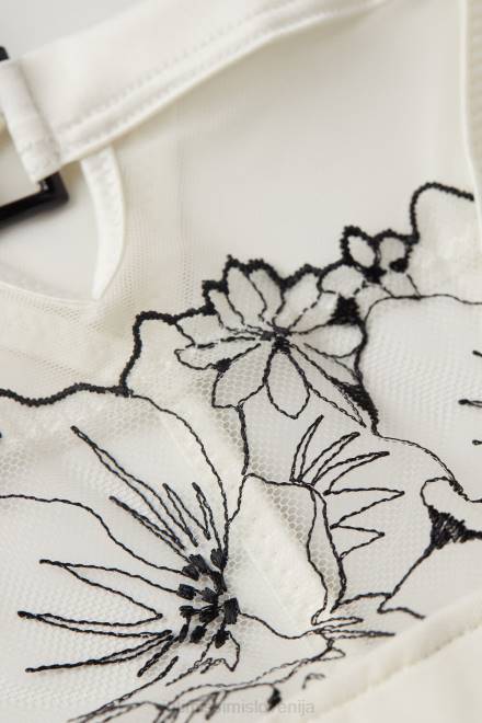 Intimissimi ženske 4718-prah bela/črna spodnje perilo 2R8X959 tangice pure joy s stranskimi naramnicami