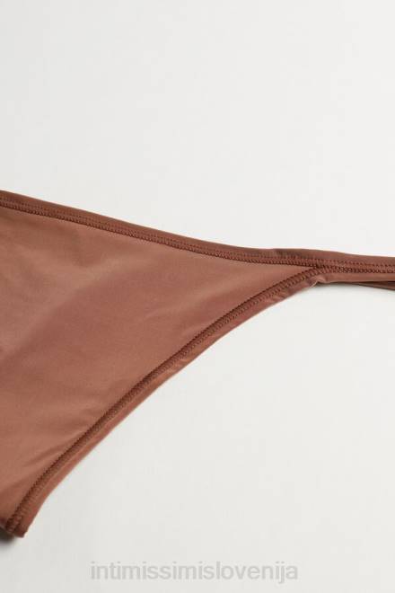 Intimissimi ženske 502i-temno bež spodnje perilo 2R8X1097 ultralahka vrvica iz mikrovlaken s stranskimi naramnicami