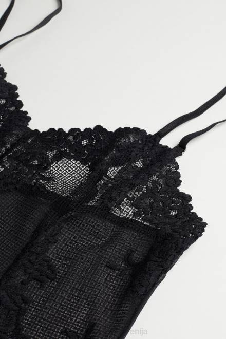 Intimissimi ženske 019-črna oblačila 2R8X1231 lepe rožice babydoll