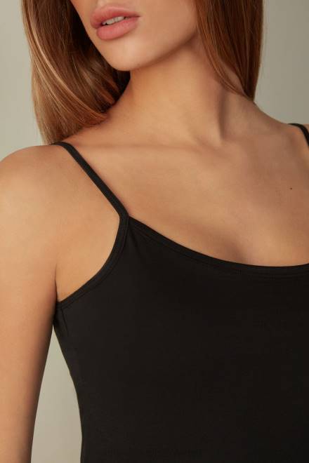 Intimissimi ženske 019-črna oblačila 2R8X1241 ultrafresh supima cotton slip