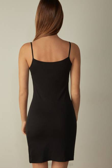 Intimissimi ženske 019-črna oblačila 2R8X1241 ultrafresh supima cotton slip