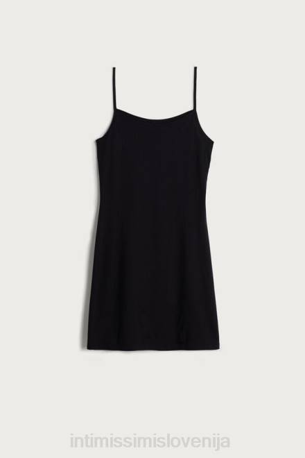 Intimissimi ženske 019-črna oblačila 2R8X1241 ultrafresh supima cotton slip
