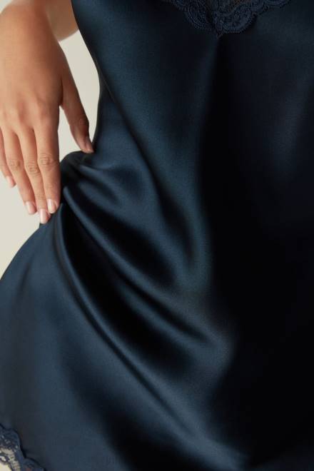 Intimissimi ženske 1467-intenzivno modra oblačila 2R8X1247 svilen kombinezon s čipkastim vstavkom