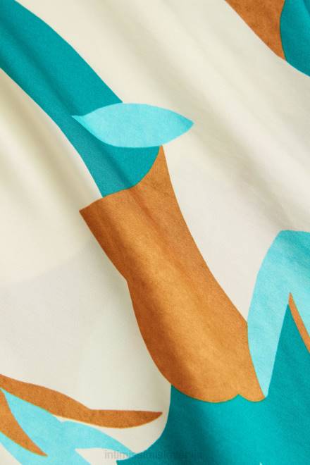 Intimissimi ženske 241j-tisk poletnih vzdušij oblačila 2R8X1214 dolge majice iz viskoznega satena za poletne vzdušje