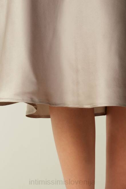 Intimissimi ženske 651i-pudrasto bež oblačila 2R8X1237 midi dolgi svileni copati