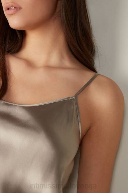 Intimissimi ženske 651i-pudrasto bež oblačila 2R8X1237 midi dolgi svileni copati