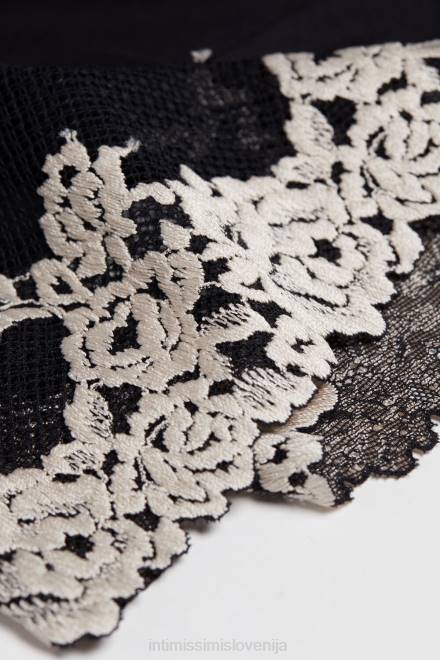 Intimissimi ženske 9887-črna/slonokoščena oblačila 2R8X1242 lepe rože modal slip