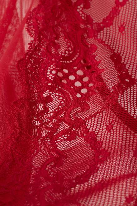 Intimissimi ženske 9888-rdeč pečatni vosek oblačila 2R8X1212 grešne fantazije iz čipke in tila babydoll