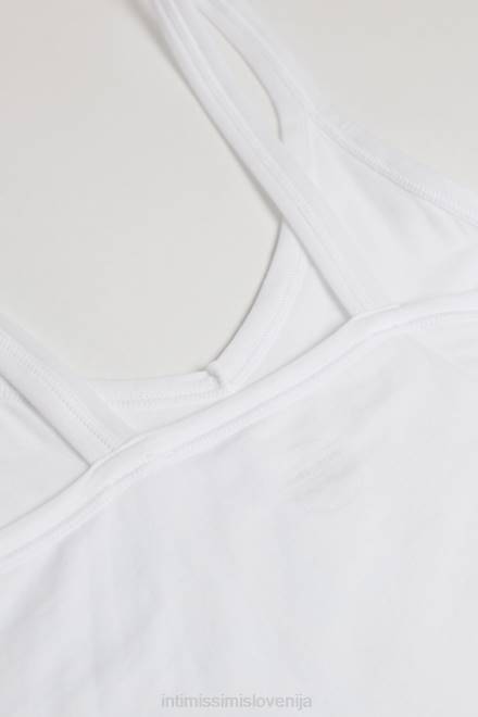 Intimissimi ženske 001-bela oblačila 2R8X1385 ultralahek bodi iz bombažnega telovnika Supima