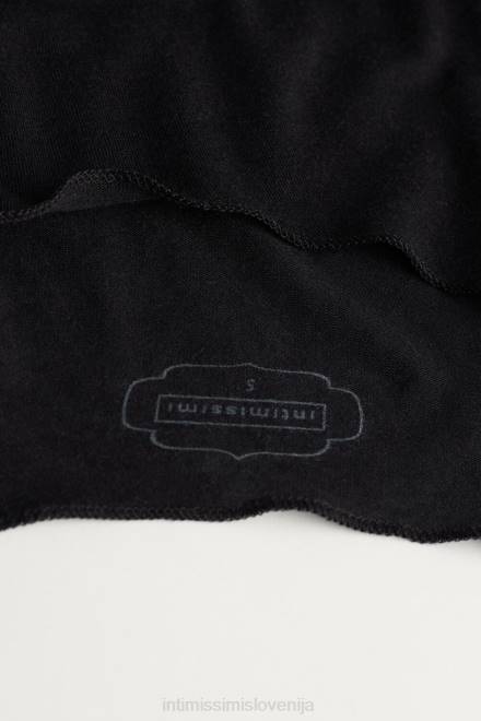 Intimissimi ženske 019-črna oblačila 2R8X1451 bodi z dolgimi rokavi iz modala in kašmirja