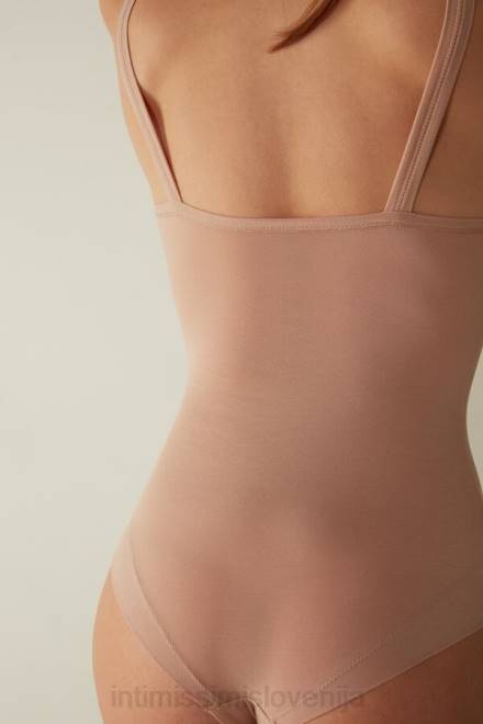 Intimissimi ženske 044-nežno bež oblačila 2R8X1403 ultralahek bodi iz bombažnega telovnika Supima