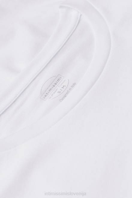 Intimissimi ženske 001-bela oblačila 2R8X1323 prevelik bombažni top z dolgimi rokavi Supima