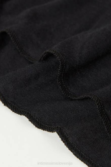 Intimissimi ženske 019-črna oblačila 2R8X1356 ultralahek modal z zgornjim delom z v-izrezom iz kašmirja