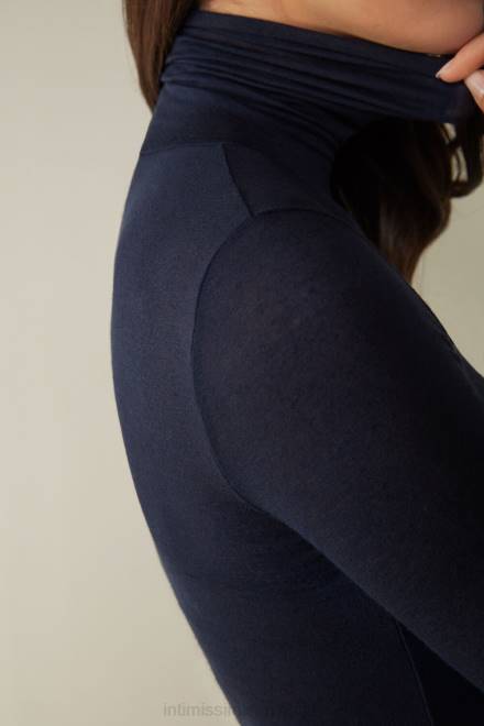 Intimissimi ženske 1467-intenzivno modra oblačila 2R8X1262 modalni ultralahki top z visokim ovratnikom iz kašmirja