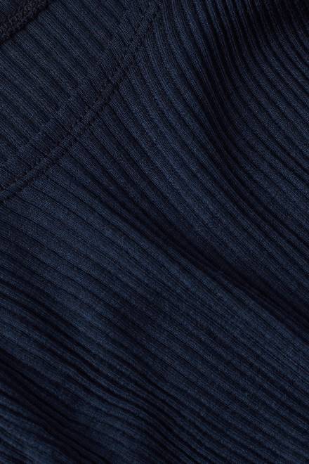 Intimissimi ženske 1467-intenzivno modra oblačila 2R8X1336 volnen in svilen zgornji del z dolgimi rokavi in ​​okroglim izrezom