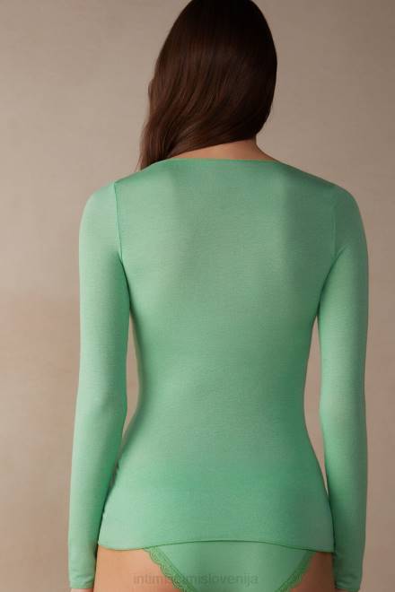 Intimissimi ženske 218j-jabolčna meta oblačila 2R8X1332 Ultralahek pulover iz modalnega kašmirja z ladjastim izrezom