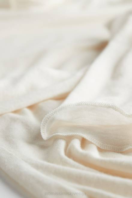 Intimissimi ženske 231i-naravna vanilija oblačila 2R8X1261 modalni ultralahki top z visokim ovratnikom iz kašmirja