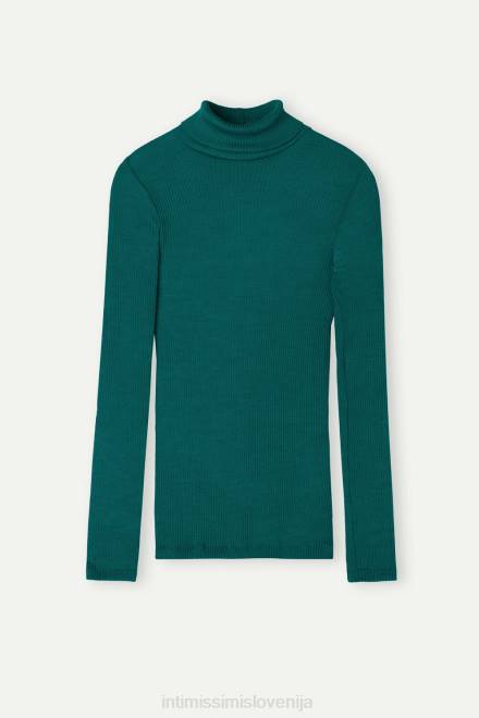 Intimissimi ženske 4572-zimzeleno oblačila 2R8X1339 cevasti top z dolgimi rokavi in ​​visokim ovratnikom iz volne in svile