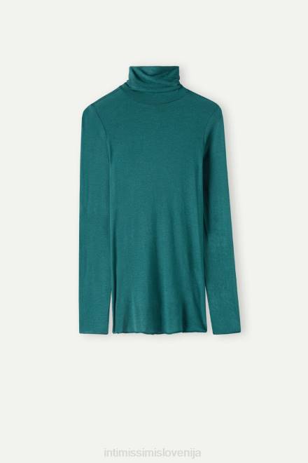 Intimissimi ženske 4572-zimzeleno oblačila 2R8X1350 modalni ultralahki top z visokim ovratnikom iz kašmirja