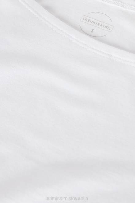 Intimissimi ženske 7478-mlečno bela oblačila 2R8X1357 mikromodalen zgornji del z dolgimi rokavi in ​​ladjastim izrezom