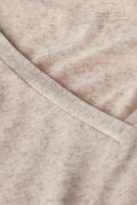 Intimissimi ženske 7525-shell bež melange oblačila 2R8X1347 ultralahek modal z zgornjim delom z v-izrezom iz kašmirja